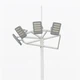 Galvanized Steel High Mast Street Light Pole