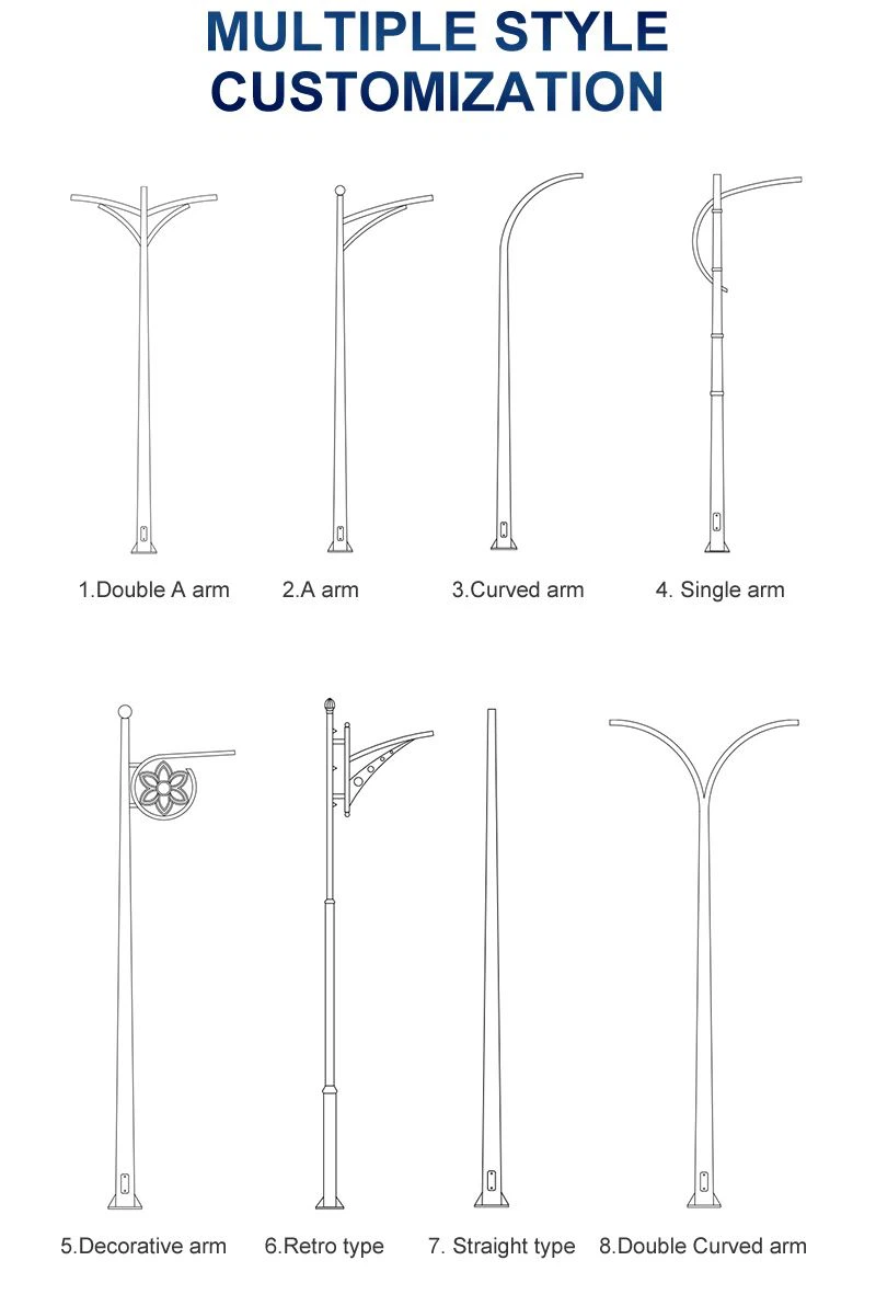 Solar Street Light Pole Post Lamp Pole