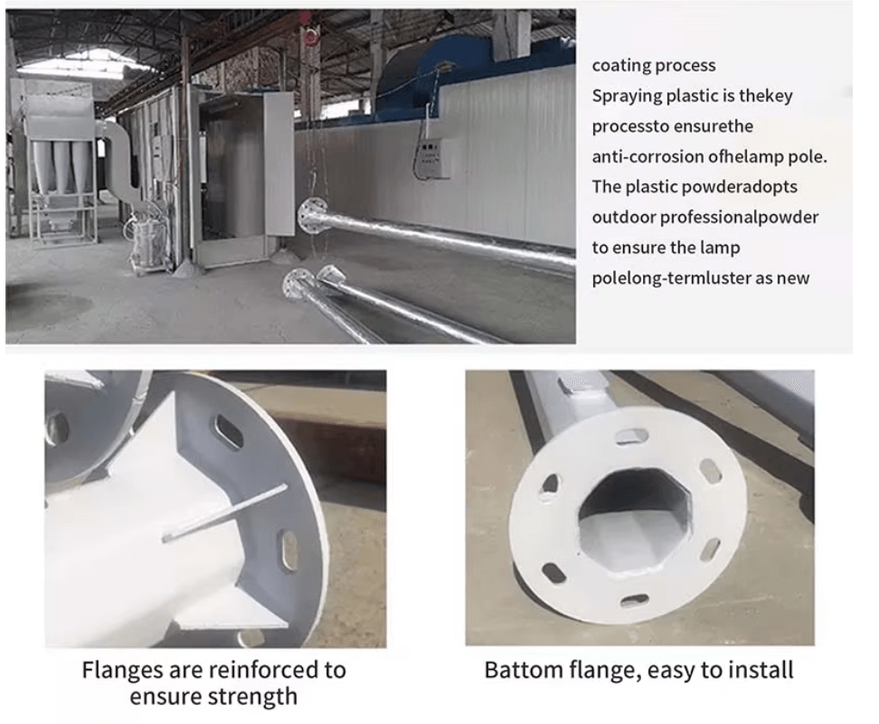 production process light pole 3