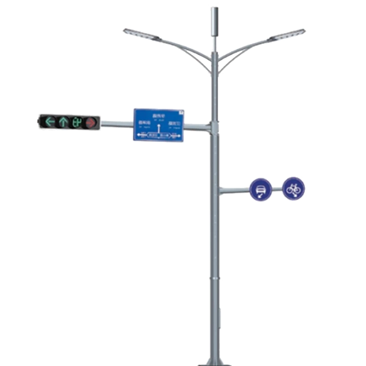 Integrated Smart Pole All-in-One Road Monitoring, Traffic Signal, Streetlight & Signage System more details